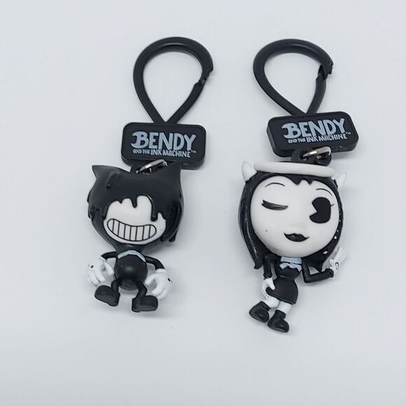 Bendy & The Ink Machine Alice Angel and Bendy Backpack Clips - Picture 1 of 3